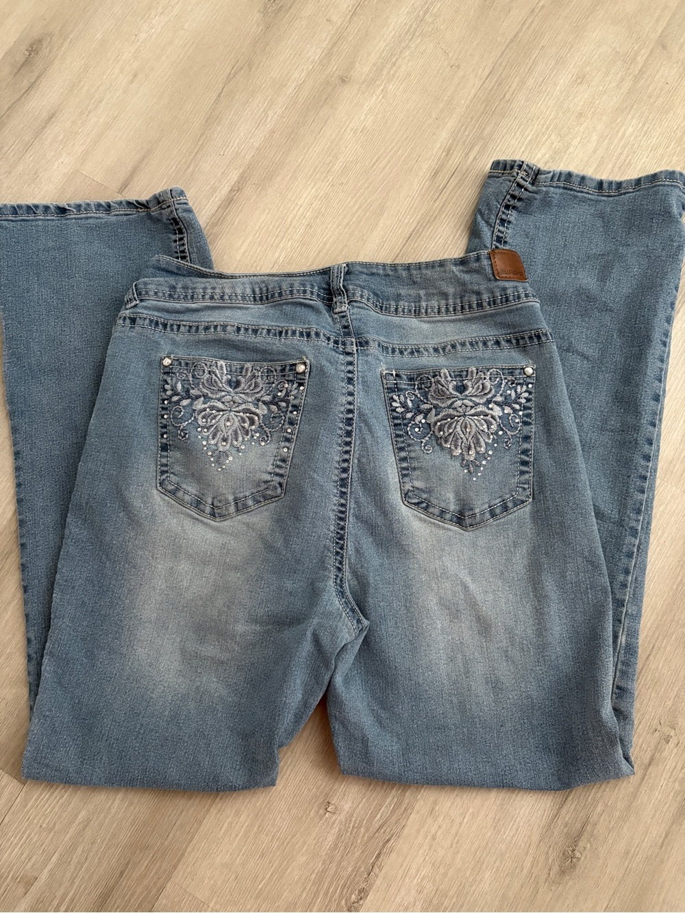 Wallflower Light Blue Embroidered Boot Cut Jeans